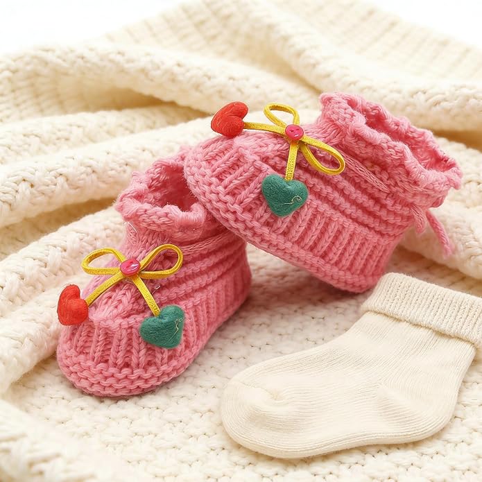 Infant Baby Boys Girls Knitted Booties Soft Cute First Walking Socks Shoes | - Image 6