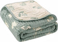 Muslin Baby Blanket, Organic Cotton Blend Jacquard | 43x43 Inches, Reversible by HardNok