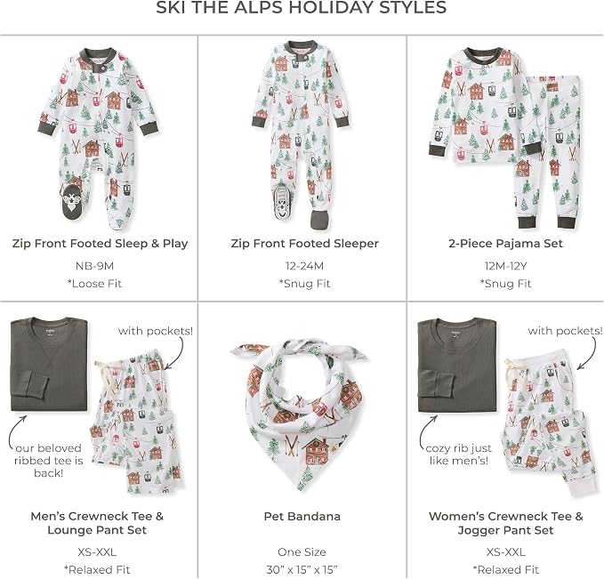 Burt's Bees Baby Matching Family Jammies, Organic Cotton, Holiday Pajamas - Image 2