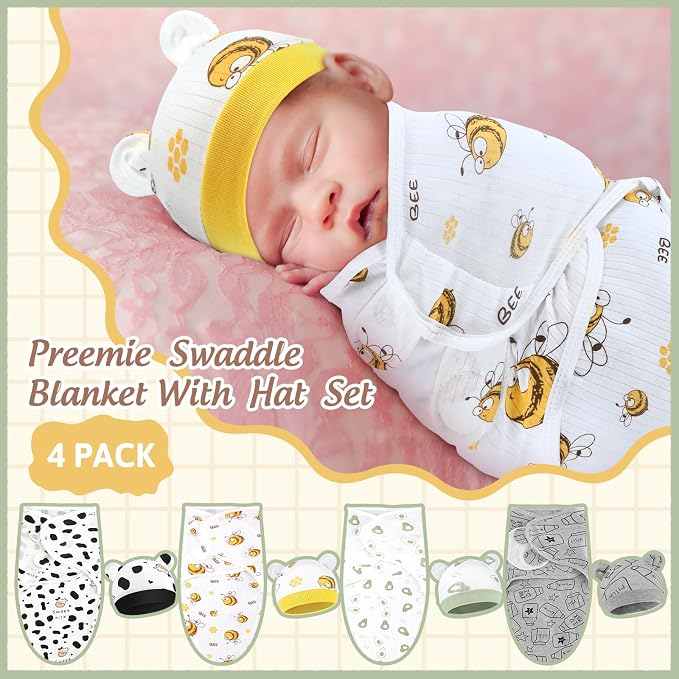 Buryeah 4 Pack Swaddle Blanket Wrap - Image 4