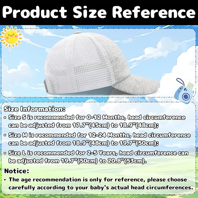 Olreco Baby Baseball Cap Toddler Baseball Hat - Image 6
