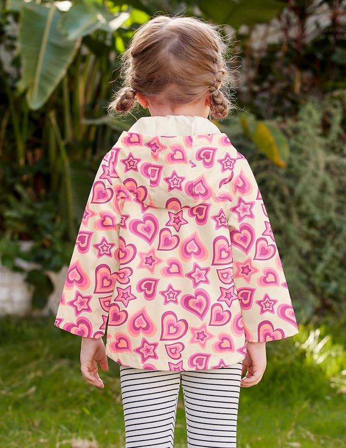 Arshiner Toddler Girls Waterproof Hooded Coat Jacket Outwear Raincoat - Image 3