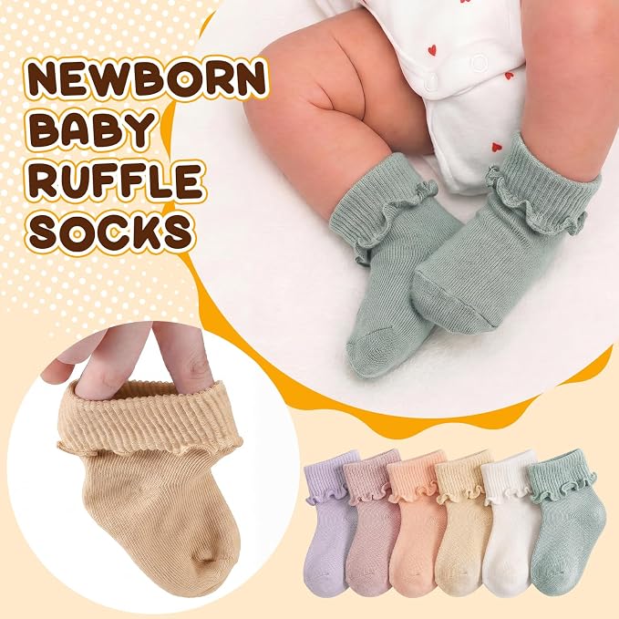 Toulite 12 Pair Preemie Newborn Baby Socks - Image 6
