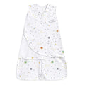 HALO 100% Cotton Sleepsack Swaddle, 3-Way Adjustable Wearable Blanket, TOG 1.5, Space, Newborn, 0-3 Months