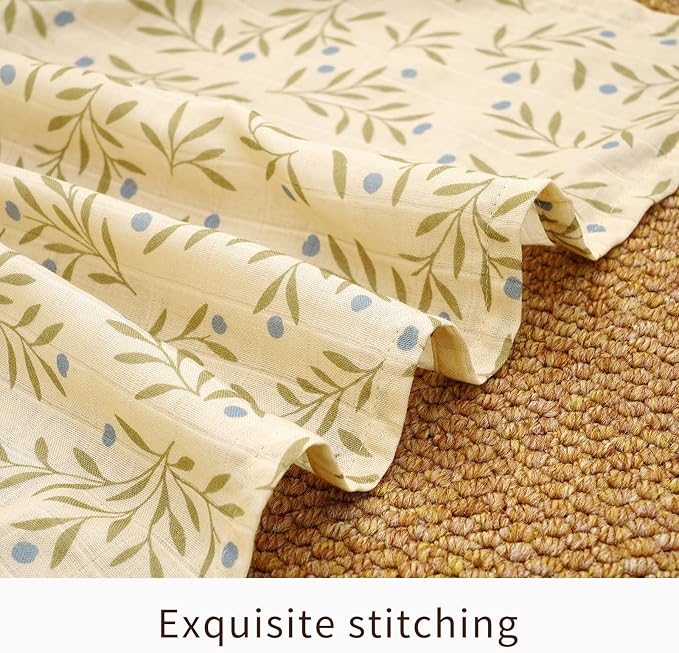 4 Set Muslin Swaddle Blankets Receiving Blanket - Image 6