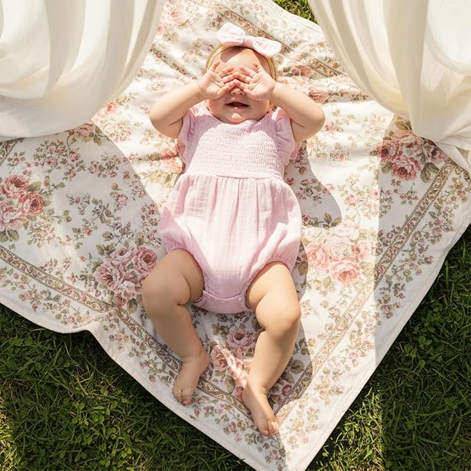 Kavousa Newborn Baby Girl Clothes Summer Bubble Romper Headband Outfit - Image 3
