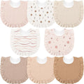 Bearmoss 8 Pack Muslin Baby Bibs by Bearmoss
