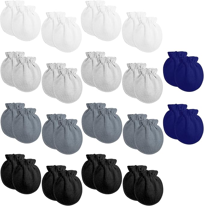 18 Pairs Newborn Baby Cotton Mittens No Scratch Gloves Newborn Mittens Infant by Unknown