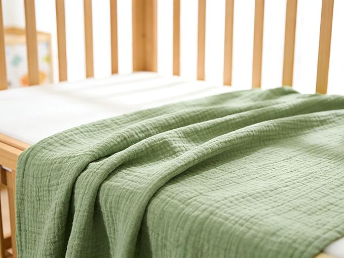 Muslin Baby Blanket 2 Pack, Cotton Swaddle Blanket - Image 6