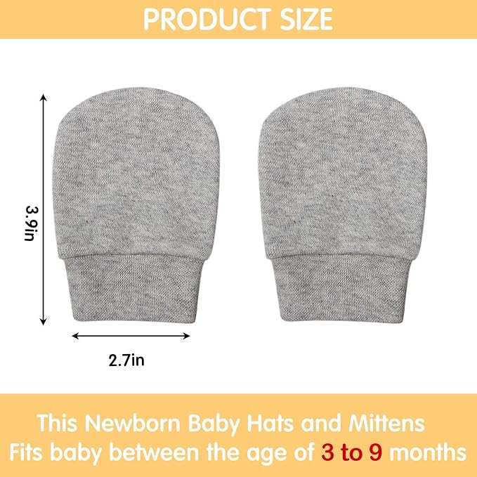 Geyoga 6 Pairs Baby Mittens Newborn No Scratch Gloves Infant | Anti Scratch - Image 3