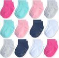 Baby Non-Slip Ankle Socks 12 Pack Soft Cotton by JAKIDAR