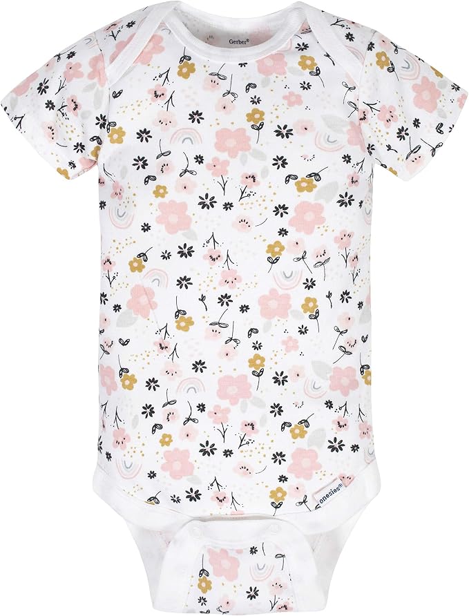 Gerber Baby Girls' 8-pack Short Sleeve Onesies Bodysuits - Image 3