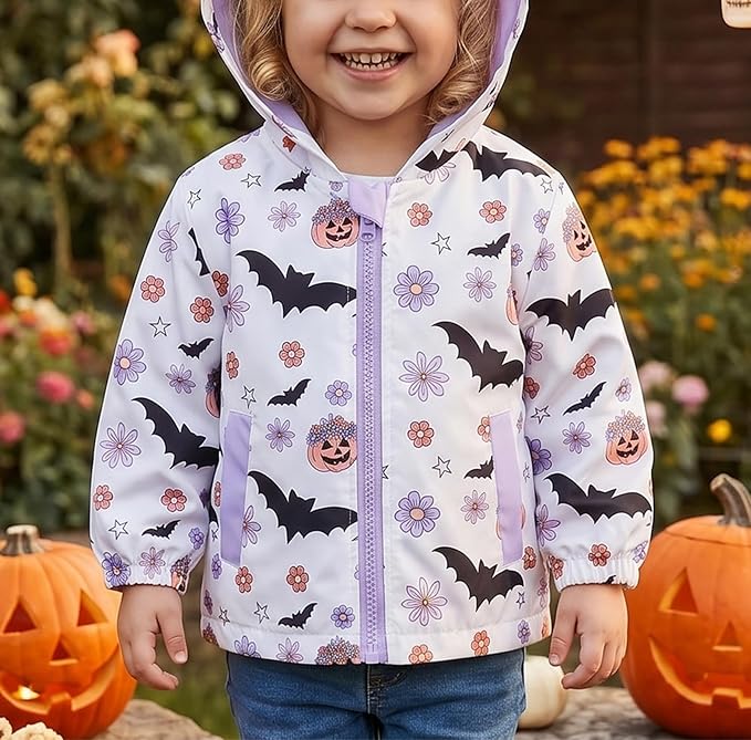 Toddler Baby Girl Windbreaker Jacket Zip Up Hoodie Long Sleeve Sweatshirt - Image 2