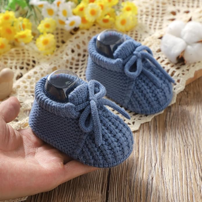 Baby Booties Newborn Baby First Shoes | Cozy Warm Knit Soft Booties - Image 7