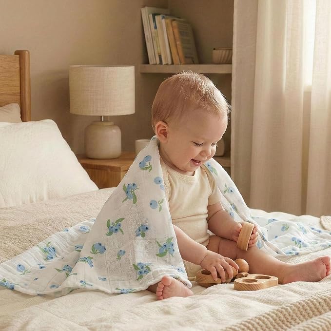 GLLQUEN BABY Receiving Blankets Muslin Swaddle Blanket - Image 3