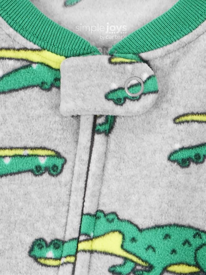 Simple Joys by Carter's Baby Boys Loose-Fit Flame Resistant Fleece Footed - Image 3