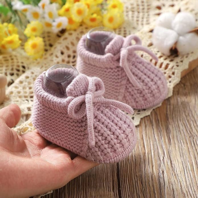 Baby Booties Newborn Baby First Shoes | Cozy Warm Knit Soft Booties - Image 6