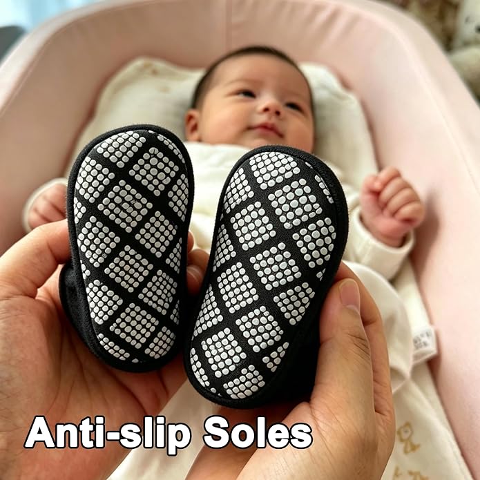 Baby Booties Fleece Unisex Non-Slip Shoes First Walkers 0-18 Months - Image 3