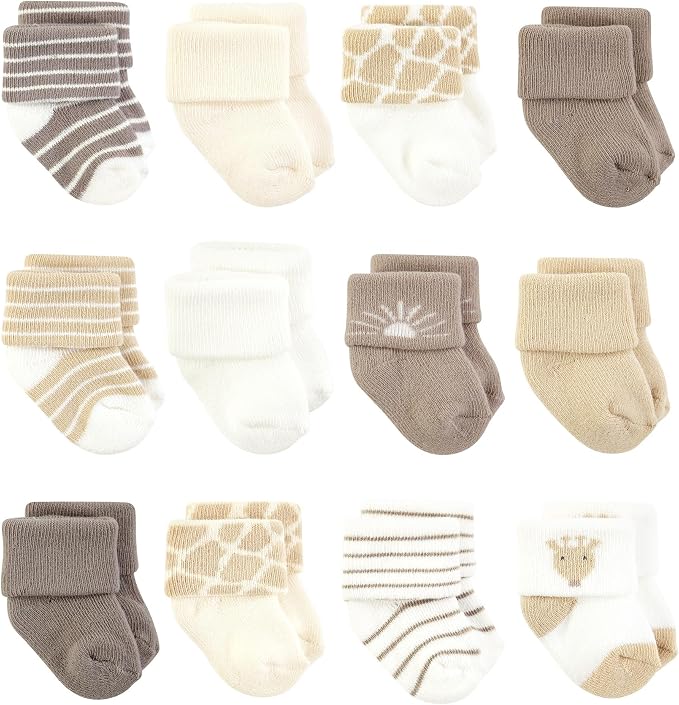 Hudson Baby Basics Unisex Baby Cozy Terry Baby Sock 12-Pack by HudsonBaby