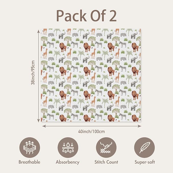 GLLQUEN BABY Muslin Swaddle Blankets - Image 5