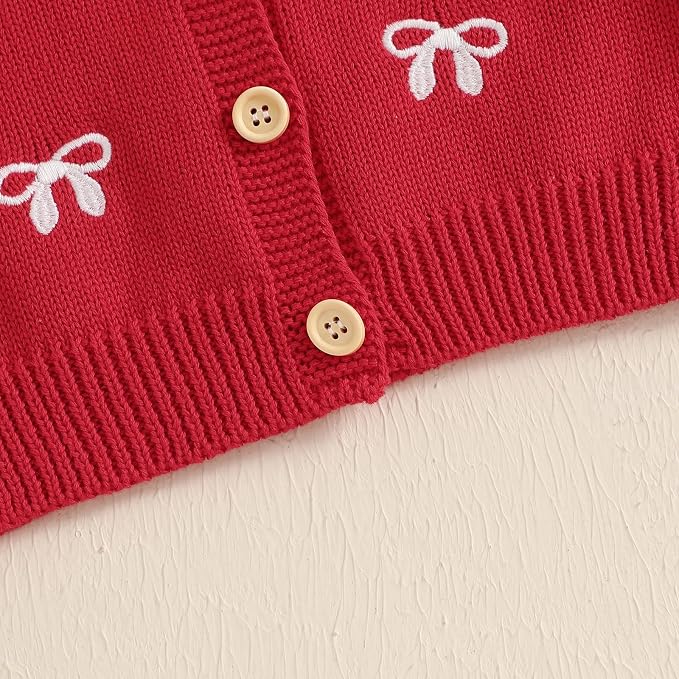 Baby Girl Cardigan Long Sleeve Button Up Sweater Toddler Girl Fall Outfits - Image 8