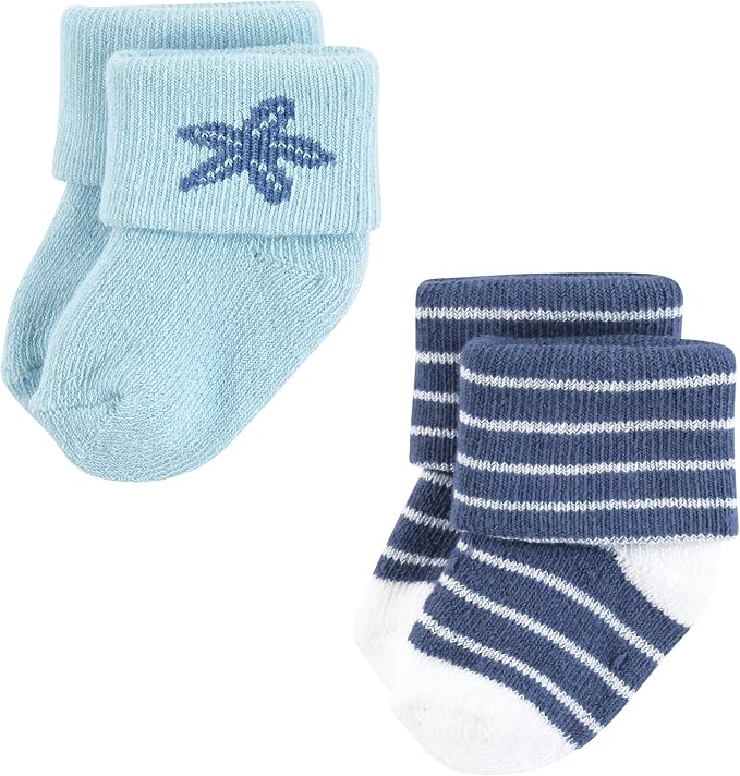 Hudson Baby Baby 8-pack Cotton Rich Newborn and Terry Socks - Image 4