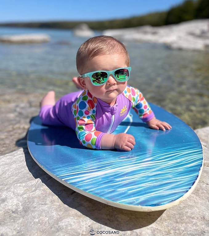 COCOSAND Flexible Baby Sunglasses with Strap Polarized UV Protection for Toddler Infant Newborn Boy Girl Age 0-24 Months