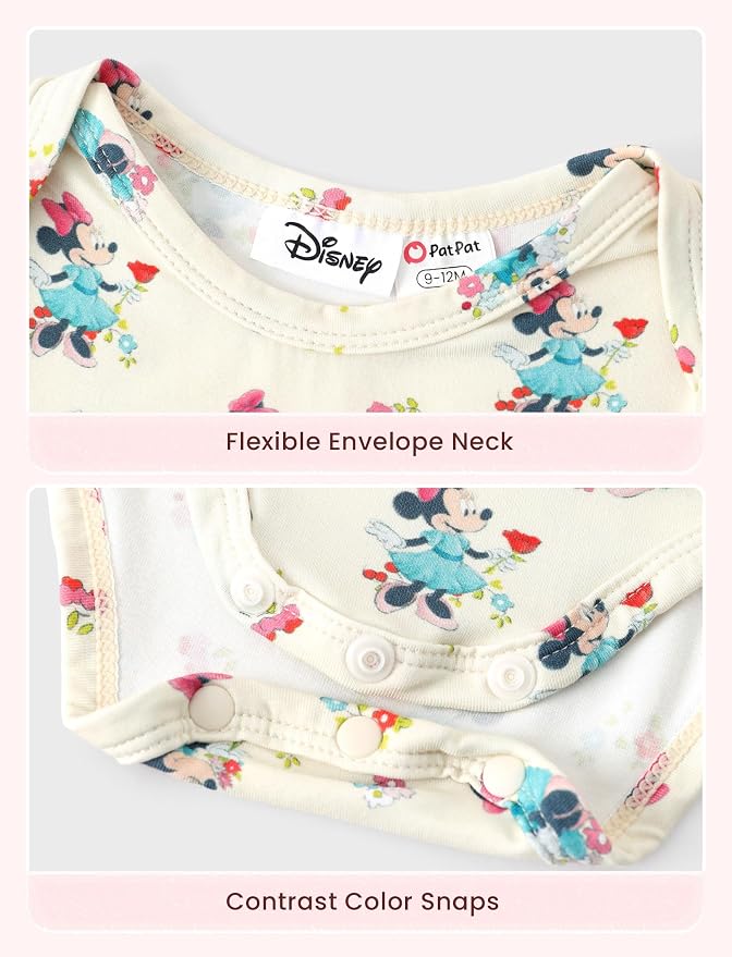 Disney Baby Viscose Made from Bamboo 3-Pack Bodysuits Set Newborn to Infant - Image 5