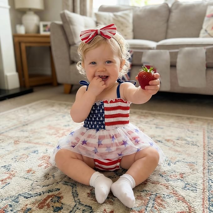 Newborn Baby Girl Summer Clothes Plaid Ruffle Bodysuits Onesie Infant Girl - Image 2