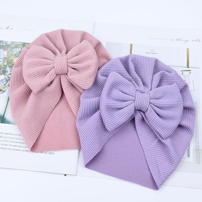 Cinaci 4 Pieces Baby Girls Turban Hats - Image 6
