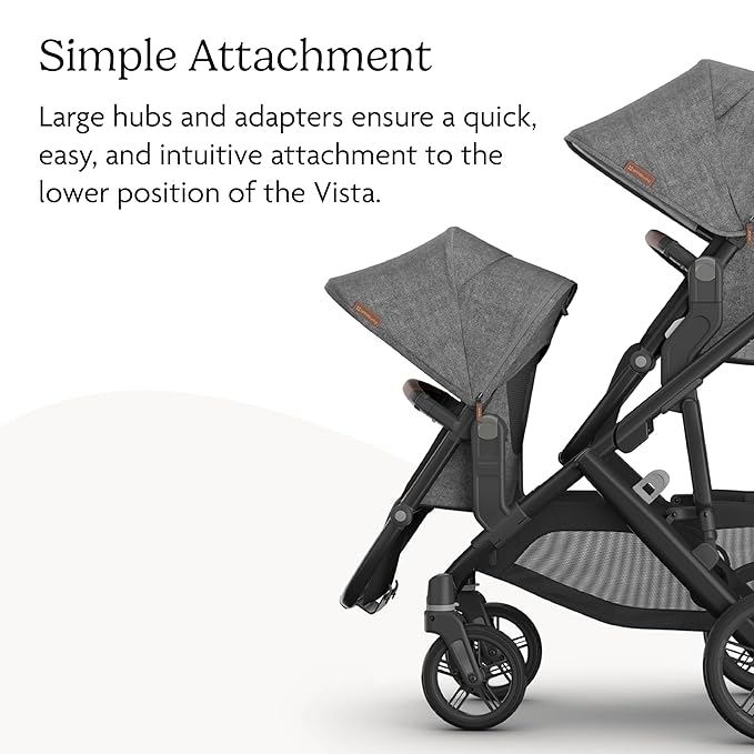 UPPAbaby RumbleSeat V3 Second Lower Seat - Compatible with Vista V2 and Vista V3 - All-Weather Seat + Magnetic Buckle – Adapters Included -Owen (Mocha Mélange)