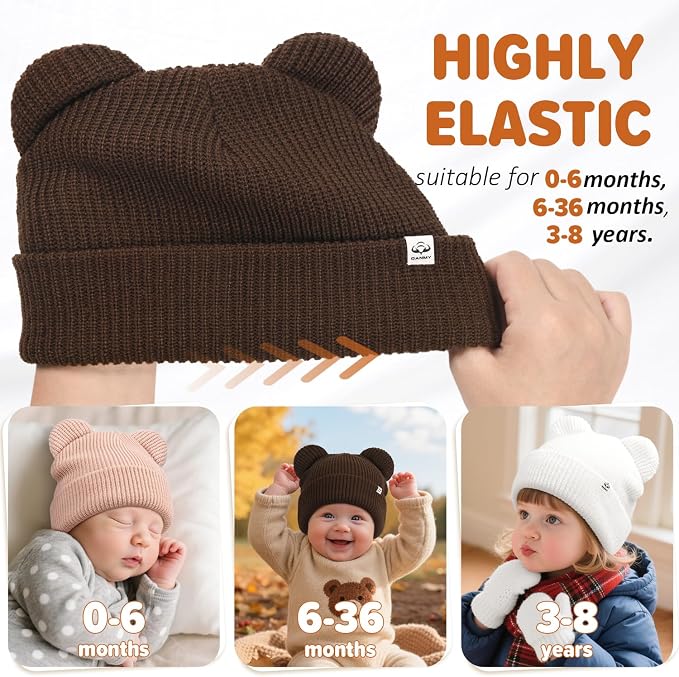 DANMY Baby Beanie Winter Knit Hat - Image 5