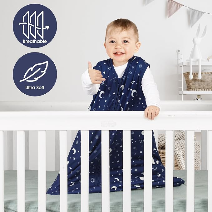 BSTOPPT 3 Pack Baby Sleep Sack 0-6 Months 100% Rayon Cotton Baby Sleeping Bag - Image 2