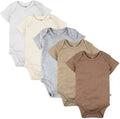 HonestBaby 5-pack Short Sleeve Bodysuits One-piece 100% Organic Cotton by HonestBaby