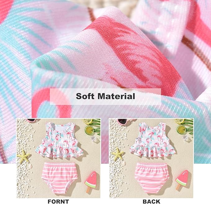 Aalizzwell Toddler Baby Girl Bathing Suit Two Piece Swimsuit Bikini Beach Wear