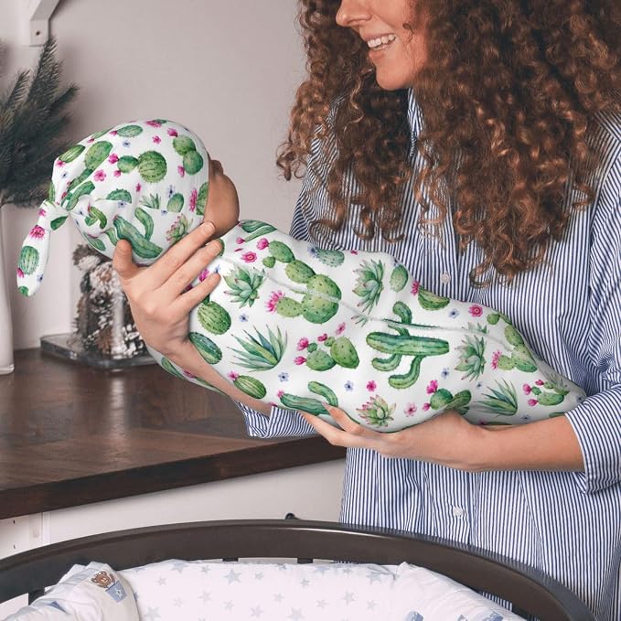 Cactus Swaddle Blankets Soft Receiving Blanket Baby Swaddle Wrap - Image 6