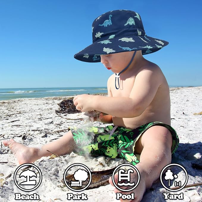 Sarfel Baby Sun Hat Summer Baby Boy Hats UPF 50+ Sun Protection Toddler Hat - Image 3