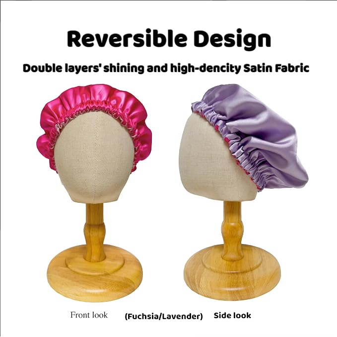 AKISS Baby Infant Newborn Toddler Satin Silk Hair Bonnet Cap - Image 2