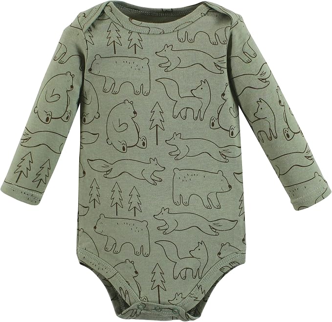 Hudson Baby baby-boys Cotton Long-sleeve Bodysuits 5-pack - Image 4