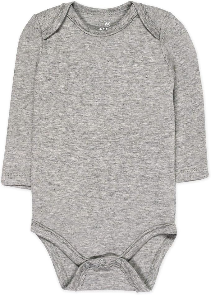 HonestBaby baby-girls 5-pack Long Sleeve Bodysuits One Piece 100% Organic Cotton - Image 4