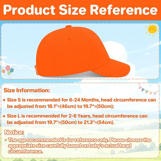 qikqik Baby Baseball Cap Toddler Baseball Hat Baby Ball Cap Toddler Hats - Image 6