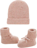 LAWKUL Baby Beanie and Booties 2-Piece Set | Newborn, Knit Hat, Cotton Sock by LAWKUL