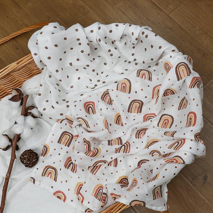 GLLQUEN BABY Receiving Blankets Muslin Swaddle Blanket - Image 4