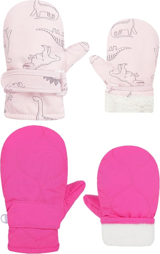 Toddler Gloves Kids Mittens Winter Warm Lined Fleece Gloves Waterproof Snow by Slivery+Color