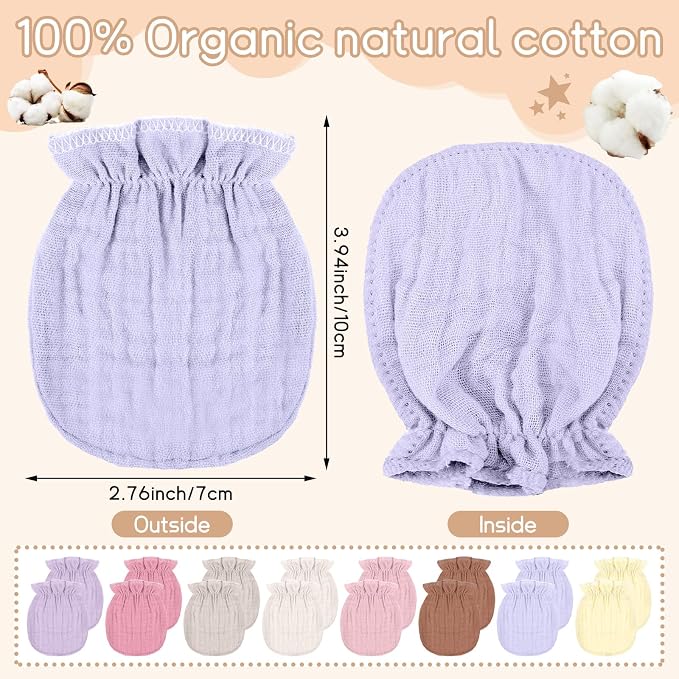 Baby Mittens Newborn No Scratch 0-6 Months - Image 2
