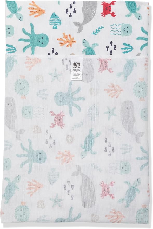 Little Treasure Hudson Baby Cotton Poly Flannel Receiving Blankets Multipack - Image 2