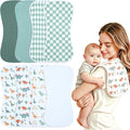 Baby Burp Cloths 8-Pack, Waterproof Burping Cloths, 4-Layer Super Absorbent & by Benoxine