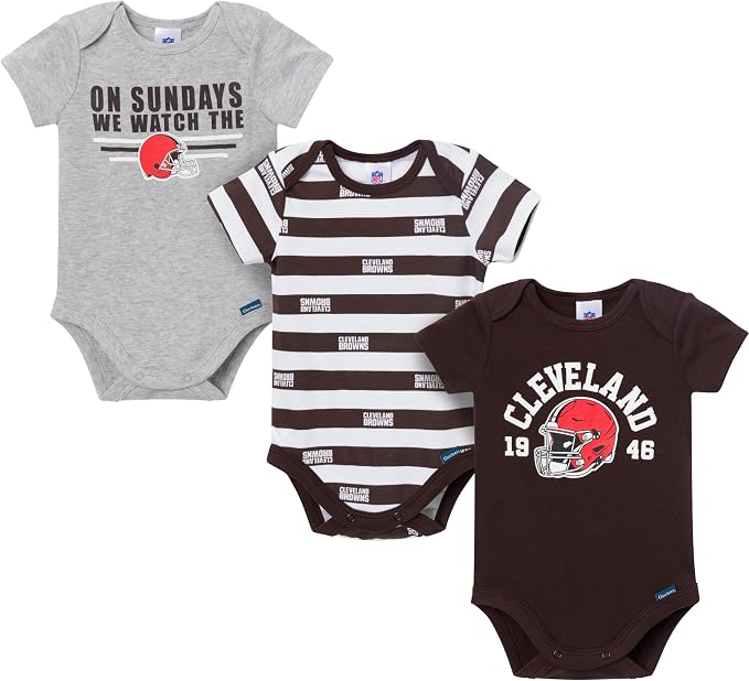 Gerber NFL Baby Boys 3-Pack Onesie Bodysuit by Gerber