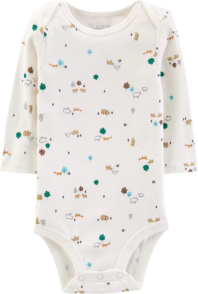Simple Joys by Carter's Baby Boys Long-Sleeve Bodysuit Pack of 5Bodysuit - Image 2