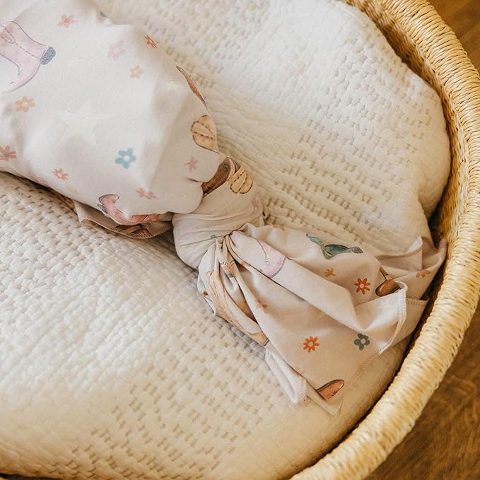 Copper Pearl Swaddle Blankets for Newborns | Soft Stretchy Receiving Blankets - Image 4